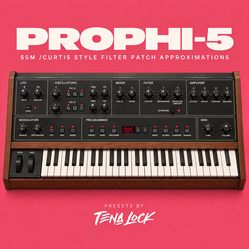 Prophi-5 — Sequential Prophet 5 influenced patches cover artwork